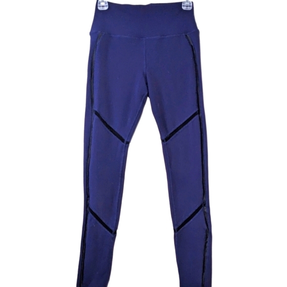 Alo Yoga High-Waist Continuity Yoga Leggings Full Length Blue Navy Size M - Picture 3 of 13